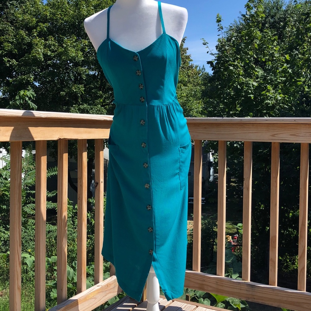 Good luck gem button down dress